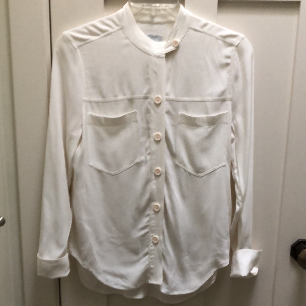 EUC Equipment Alex Ivory white Button shirt Blouse Small - Picture 4 of 9
